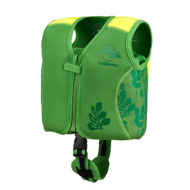 Рятувальний жилет Konfidence преміальний плавальний жилет зі знімним ременем безпеки для дітей Регульована плавучість Відповідає стандартам CE Рекомендовано школами плавання Maui Green S (до 3 років/до 19 кг)