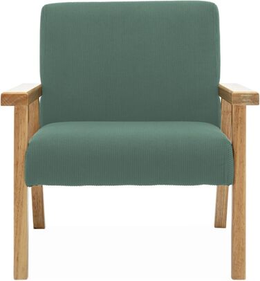 Дитяче крісло з дерева та вельвету кольору хакі, ISAK Ш 47 x Г 43,5 x В 50 см