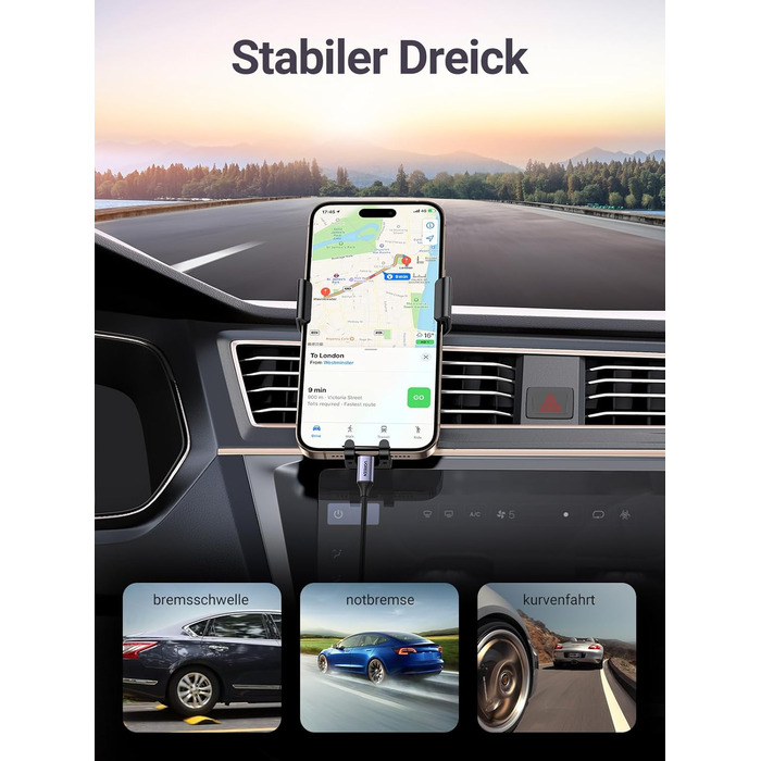 Тримач для мобільного телефону автомобільний тримач для мобільного телефону автомобільний вентиляційний гравітаційний тримач для м