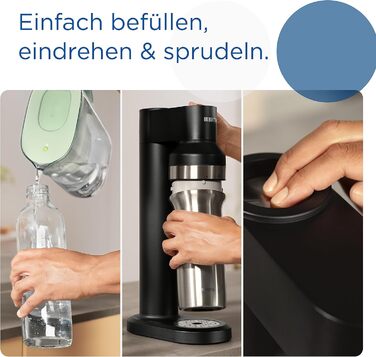 Скляна пляшка BRITA для SodaTRIO Maker (1 л), 2 упаковки змінні пляшки легкі, елегантні скляні пляшки для води в подвійній упаковці/пляшках для газованої води з полірованою кришкою з нержавіючої сталі