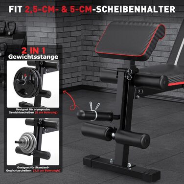 Регульована силова лава, складна силова лава, тренувальна лава 363 кг з подовжувачем для ніг, подушкою для проповідників та подовженим підголівником, багатофункціональне фітнес-обладнання для домашнього використання