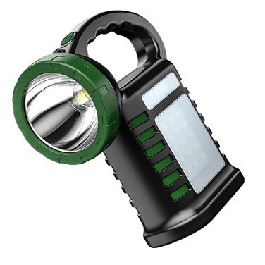 Водонепроникний аварійний ліхтарик, що працює на сонячній енергії, акумуляторний світлодіодний ліхтарик для кемпінгу, активного відпочинку, надзвичайних ситуацій, міцний, водонепроникний світлодіодний ліхтарик зеленого кольору