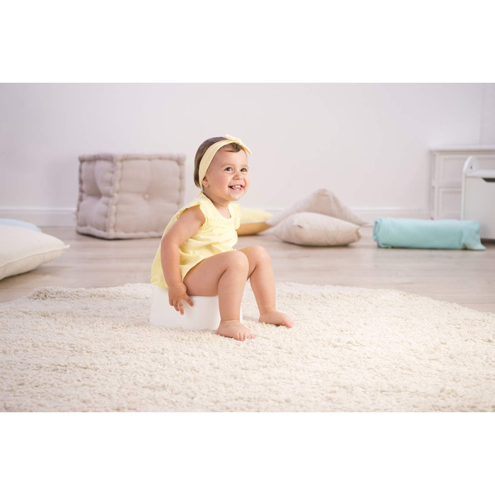 Дитячий горщик Rotho Babydesign Bella Bambina - Дитячий горщик білого кольору - З неслизьким сидінням для унітазу для легкого та б