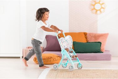 Коляска для ляльок Mon Premier Poupon 30 см, синя, коляска для всіх ляльок 30 см, лялькова мама, аксесуари для ляльок, коляска, пі