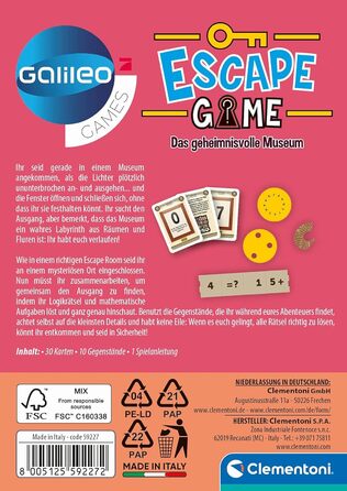 Настільна гра для головоломок і загадок, включаючи картки-підказки та реквізит - Сімейна гра для дітей віком від 8 років 59227