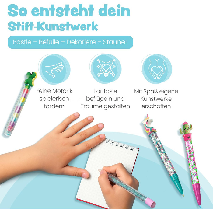 Майстер-клас з виготовлення ручок Clementoni Idea з понад 50 аксесуарами - Набір ручок своїми руками з понад 50 аксесуарами - Набір для виготовлення власних ручок, креативна іграшка та подарунковий набір для дітей віком від 6 років, 59415