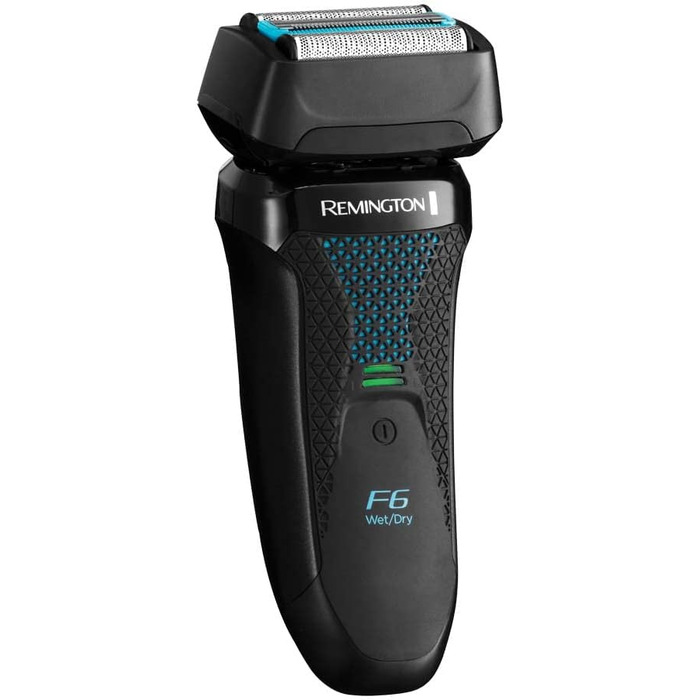 Чоловіча електробритва Remington F6 Aqua (бритва для вологого та сухого гоління, 100 водонепроникна, розкладний тример для детального та довгого волосся, літієва батарея 60 хв, функція заряджання через USB) Сітчаста бритва F6000