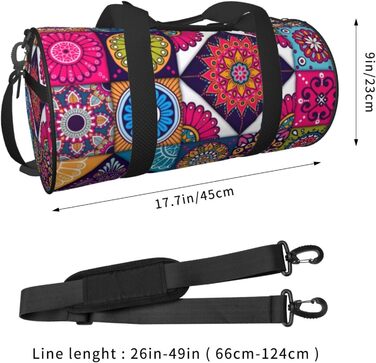 Спортивна дорожня сумка-мішок з візерунком Арабський Індіанець у клітинку, чорна, універсальний розмір, сумка для подорожей та на ніч