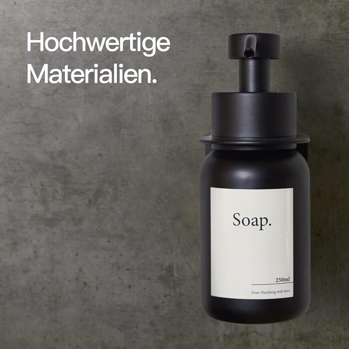 Скляний дозатор для мила з самоклеючим настінним кронштейном Помповий дозатор для рідкого мила з нержавіючої сталі Дозатор для мию