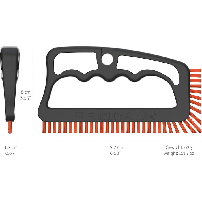 Щітка для швів сіра/помаранчева - щітка для чищення швів у ванних кімнатах, туалетах, кухнях - чищення настінної та підлогової пли