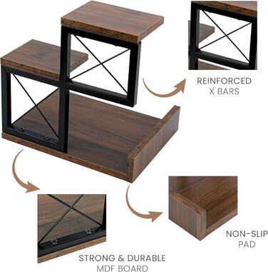 Трирівнева полиця для столу BELLE VOUS - Дерев&39яна полиця для столу - Маленька книжкова полиця - Органайзер для столу - Створити замовлення