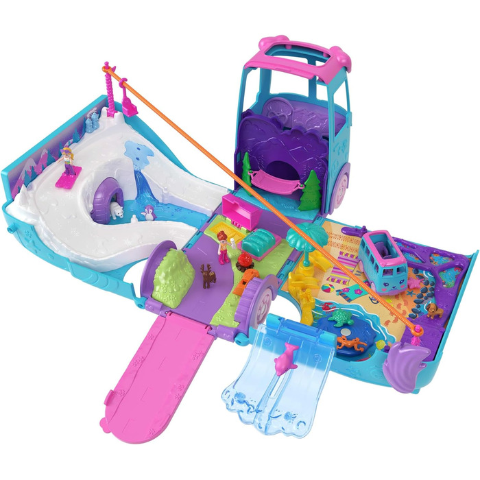 Ігровий набір Polly Pocket Пригоди з домашніми улюбленцями кемпер-трансформер