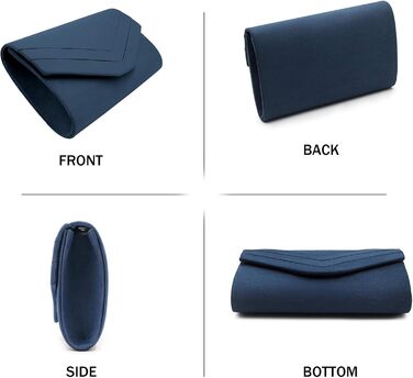 Клатч Milisente для жінок, замшевий клатч, для весілля, сумка на ланцюжку, сумка через плече, вечірня сумочка темно-синього кольору