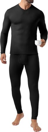 Чоловічий комплект термобілизни QIXING, на флісовій підкладці, розтягується в 4 сторони, теплий термобілизняний шар для зими, катання на лижах, футболу, чорний, XL
