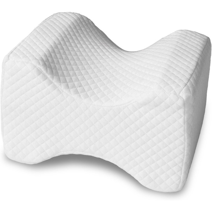 Ергономічна подушка для колін для тих, хто спить на боці, 24 x 20 x 15 см, ергономічна опорна подушка з фіксуючим ременем, охолоджувальний ефект