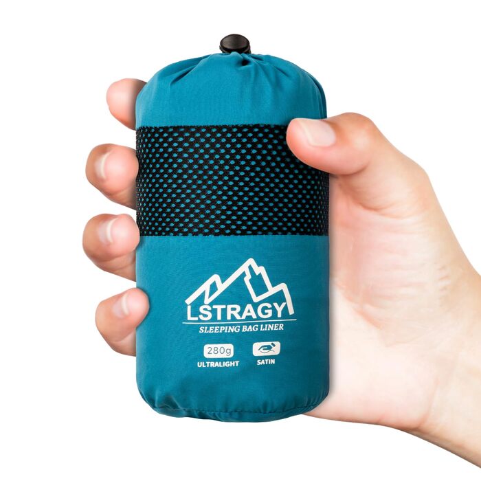 Ультралегкий атласний вкладиш для спального мішка, тонкий вкладиш для спального мішка з двосторонньою блискавкою, дорожній спальний мішок ідеально підходить для хостелів та походів, обов&39язковий аксесуар для походів, синій, 90 x 220 см