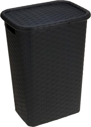Ящик для білизни Spetebo плетений 65 літрів - антрацит - комод для білизни кошик для білизни кошик для білизни з кришкою