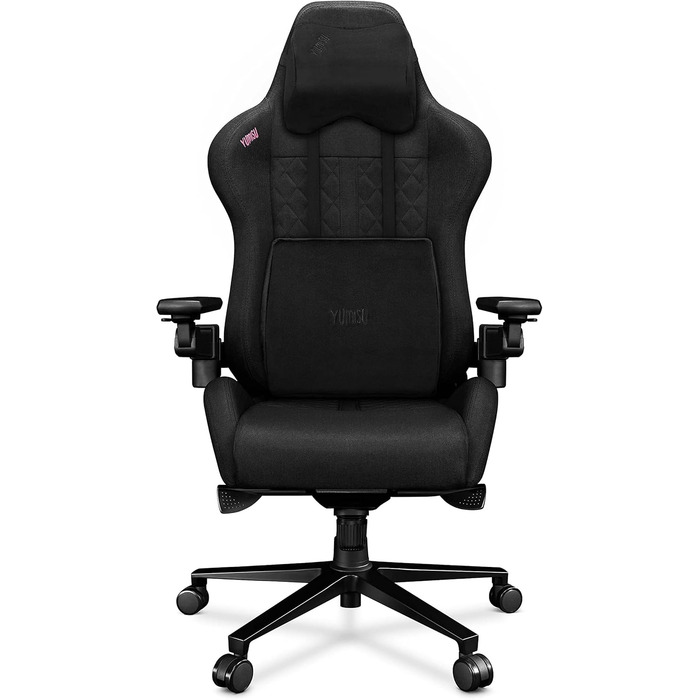 Офісне крісло 2050 шт. Ігрове крісло Чорне - Ігрове крісло з подушкою з піни з ефектом пам&39яті з велюру - Тканина геймерського крісла з підлокітниками X-Cross - Ігрове крісло з безшумними гумовими колесами - Комп&39ютерне крісло 150 кг Чорна тканина під