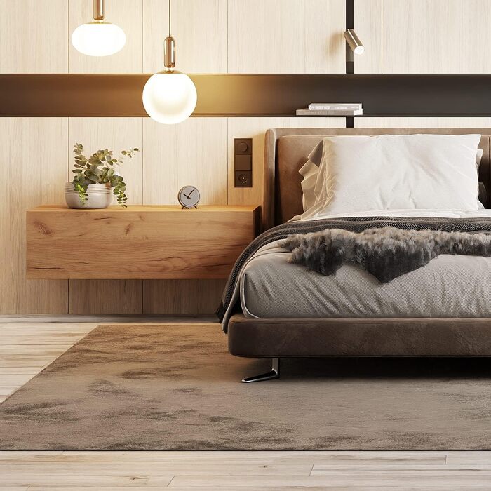 Тумба приліжкова для спальні Planetmbel 100 см дуб золотий дуб золотий