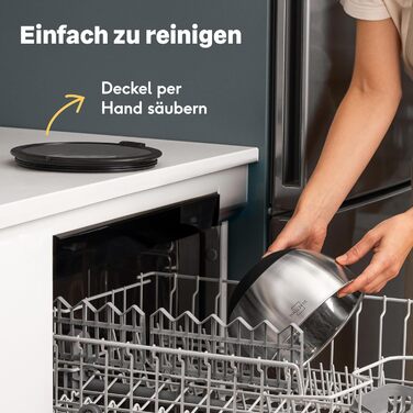 Набір мисок з нержавіючої сталі SILBERTHAL з кришкою - 3 шт. и - Миски для сервірування, варіння, випічки, зберігання