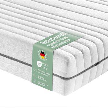 Матрац Mattress Hero Wellness Ергономічний 7-зонний матрац з холодної піни Рівень жорсткості 3 (H3) 80-100 кг Сертифіковано Oeko-Tex Висота 18 см 90 x 200 см, рівень жорсткості 3