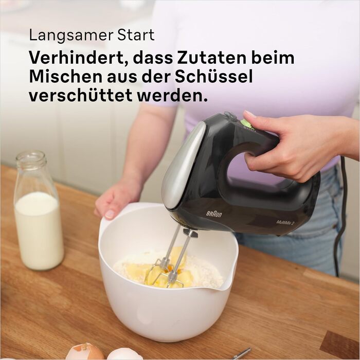 Ручний міксер Braun Household MultiMix 2 HM2110BK - Ручний міксер з 4-ма швидкостями плюс турбо, технологія FastMix, EasyClick, вк