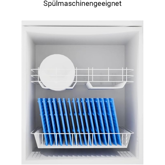Харчова полиця з 4 пластиковими полицями, висота 180 см (180x148x50)