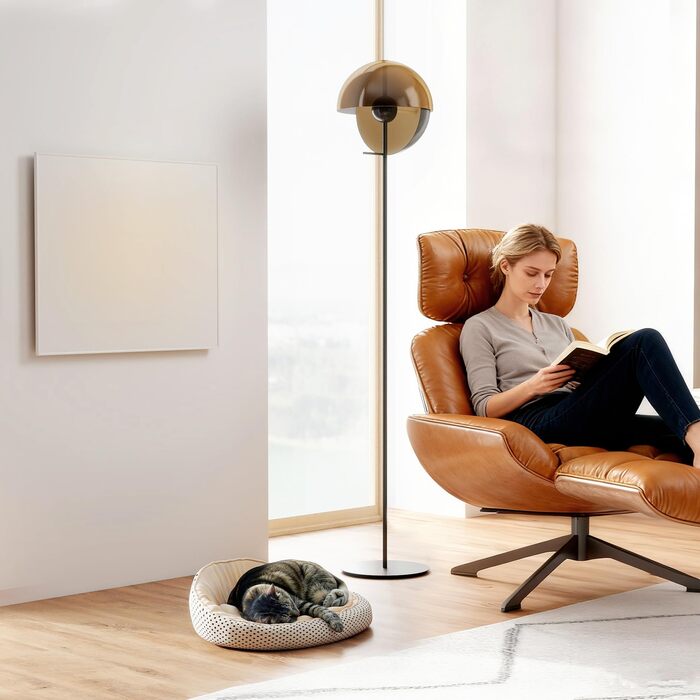 Інфрачервоний обігрівач HOMCOM 400 Вт з регульованим термостатом, настінний, досягає робочої температури за 2-4 хвилини, електричний радіатор з тижневим таймером, захист від перегріву, блокування від дітей, білий