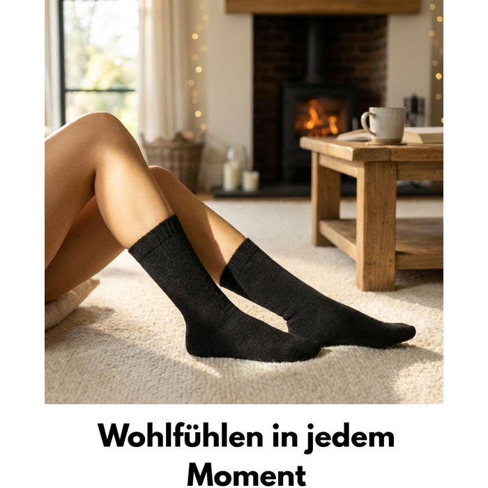 Пари термошкарпеток для жінок та чоловіків, зимові шкарпетки, повністю махрові, розміри 39-42, 6 пар Чорний, 6 12 24