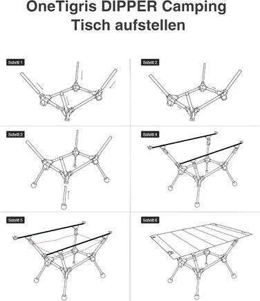 Складаний кемпінговий стіл OneTigris Dipper, складаний кемпінговий стіл з сумкою для перенесення та сітчастою кишенею, маленький надлегкий вуличний стіл для риболовлі та походів, 60 x 40 x 37 см, колір койот коричневий