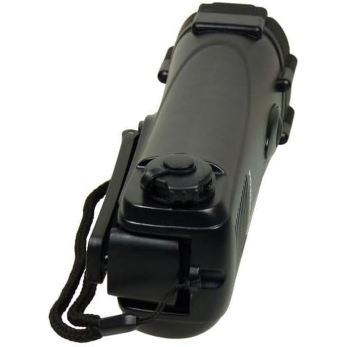 Ліхтарик POWERplus Shark з динамо-шатунною головкою / USB-акумуляторний світлодіодний ліхтарик / аварійний зарядний пристрій чорного кольору