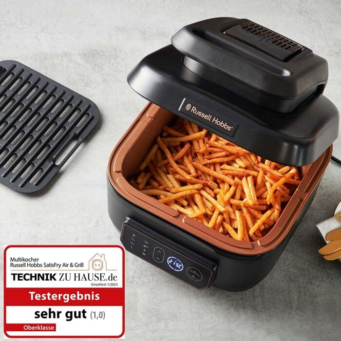 Набір Мультифункціональна аерофритюрниця Russell Hobbs SatisFry XL 5,5л AirFryer, гриль та мультиварка 26520-56 та електричні млинки для солі та перцю (набір з 2 шт.) 23460-56