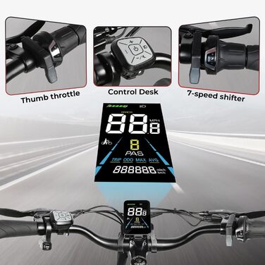 Електровелосипед SAMEBIKE 26 дюймів для чоловіків та жінок з двигуном 250 Вт, акумулятором 36 В 540 Втгод, електричні велосипеди, електровелосипед з 7-ступінчастою коробкою передач, РК-дисплеєм, міський велосипед Pedelec, зелений міський