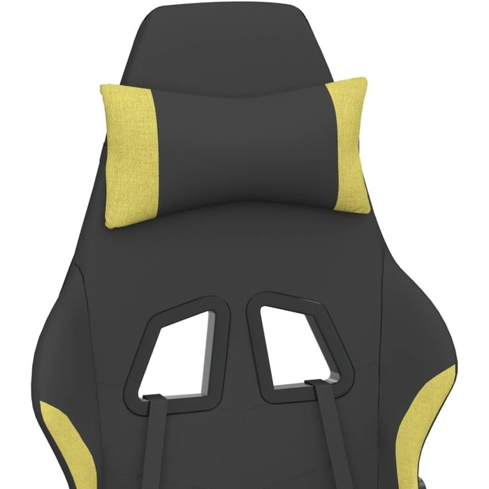 Геймерське крісло, чорно-зелене, матеріал тканина, метал