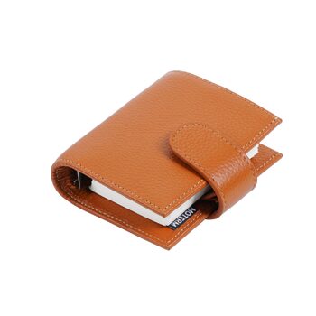 Планер Moterm A9 Regular Rings - гаманець-органайзер із натуральної шкіри (кольоровий помаранчевий, кільце 19 мм)