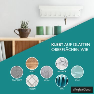 Велика ключниця преміум-класу з полицею без свердління з нержавіючої сталі Ключниця самоклеюча з клейкою стрічкою 3М Ключниця біла