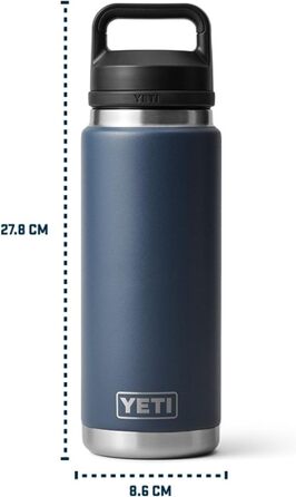 Пляшка YETI Rambler з кришкою Chug, чорна, 769 мл (26 унцій)
