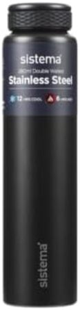 Пляшка для води Sistema Hydrate з нержавіючої сталі 280 мл Без BPA Пляшка для води з подвійними стінками та вакуумною ізоляцією Зберігає рідини гарячими та холодними Різні кольори
