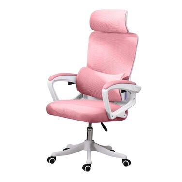 Ігрове крісло KIMISS з поперековою опорою, ергономічне крісло, багатофункціональне підйомне крісло для дому, навчання, офісу, комп&39ютерних ігор (РОЖЕВЕ)