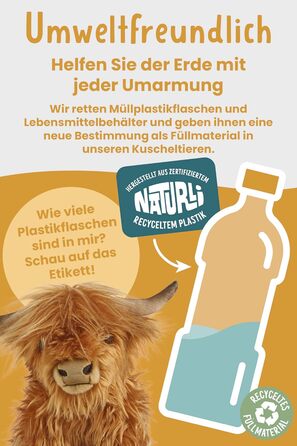 Плюшеве високогірне коріння Living Nature, реалістична м'яка іграшка для немовлят, хлопчиків, дівчаток та дорослих, екологічна іграшка для дітей, подарунок до народження, 22 см