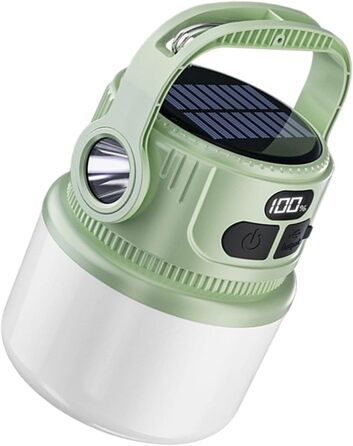 Сонячний світлодіодний кемпінговий ліхтар, що перезаряджається, портативний нічник з гачком, простий у використанні, 19X10,5 см