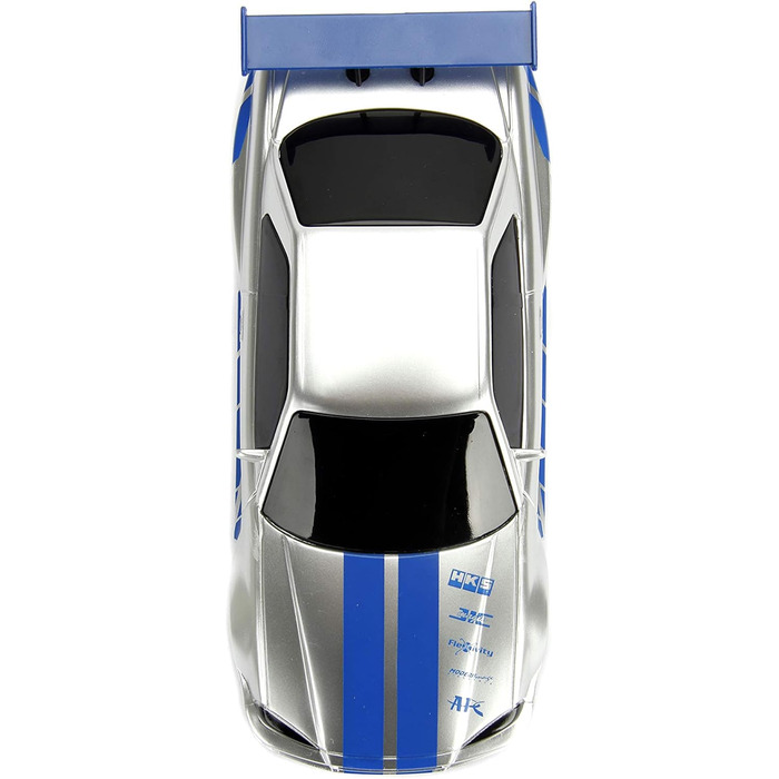 Функція турбо, радіокерована машина, дистанційна машина з пультом, вперед-назад, вліво-вправо, масштаб 124, синій/сріблястий, 34