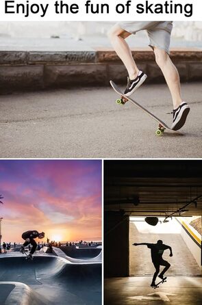 Скейтборд ERNAN 38 дюймів - стандартний скейтборд для дітей, підлітків та дорослих, 7-шарова кленова дека, увігнута форма, чорно-білий клітинка дизайн