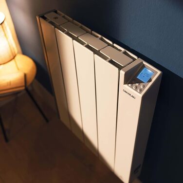 Керамічний панельний обігрівач Cecotec ReadyWarm 4000 Thermal Ceramic Connected з Wi-Fi, 1000 Вт, 4 модулі з литого алюмінію та кераміки, таймер, захист IPX4, 4 режими роботи, для приміщень до 12 м