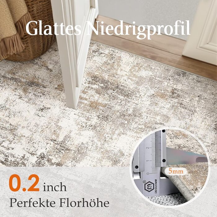 Килими, що праються, килим 150 x 210 см, коричневий сірий, сучасний абстрактний, для вітальні, спальні, великий, нековзний, з коротким ворсом, м&39які килими для вітальні, килим для їдальні, офісу, коричневий/сірий 150 x 210 см (прямокутний)