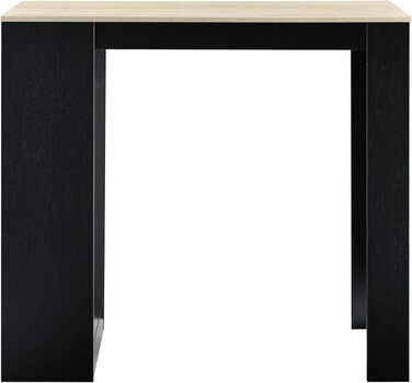 Барний стіл Kouvola, стіл для бістро, обідній стіл, 110 x 50 x 103 см, кухонний стіл, кухонна стільниця з 3 полицями, стіл, барна стійка для їдальні, вітальні, кухні, чорний/дубовий колір