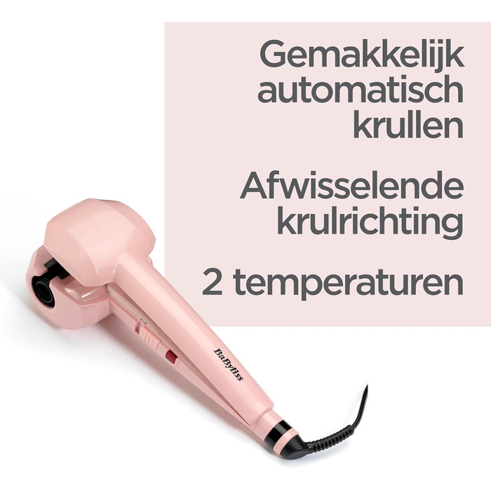 Виготовлена з пластику, автоматична плойка з 2-ма температурними режимами, рожева, 10,1 х 3,3 см, 2664PRE