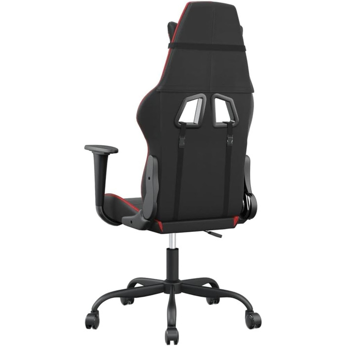 Ігрове крісло з функцією масажу, чорно-червона штучна шкіра, офісне крісло, ігрове крісло, ігрове крісло, обертове крісло, стілець для столу - 345400