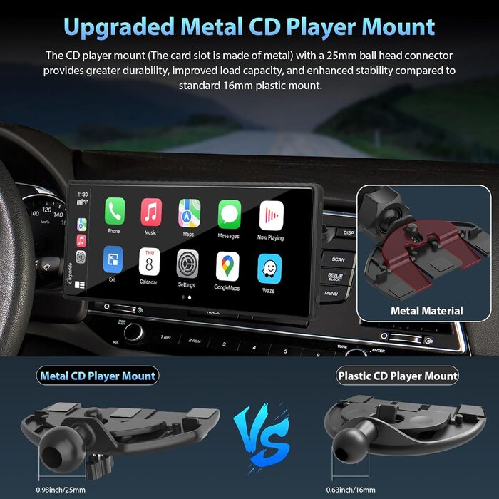 Бездротовий CarPlay та Android Auto 464 ГБ, онлайн та офлайн GPS, G00GLE Play, Netflix, Mirror Link, Bluetooth, GPS-антена, камера заднього виду, повноекранний екран 10,26 дюйма, площа дисплея 9,3 дюйма W102PLUS