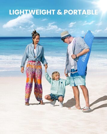 Пляжний намет OutdoorMaster з технологією Dark Shelter, портативний пляжний сонцезахисний тент, тент для 4-6 осіб із захистом від ультрафіолету UPF 50, легко встановлюється, розкладний намет, сімейний розмір, Ocracoke Coast